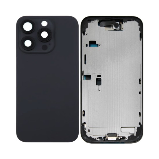 Tampa Traseira+Frame+Flex Apple iPhone 16 Pro Max com  Wireless Charge+Flashlight Flex Preto